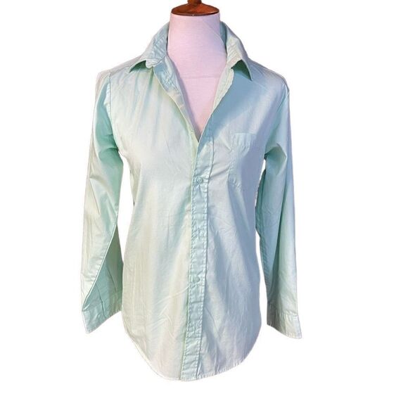 George Light Mint Green Button Down Shirt XXL Runs small more like Large-EUC - Picture 5 of 9